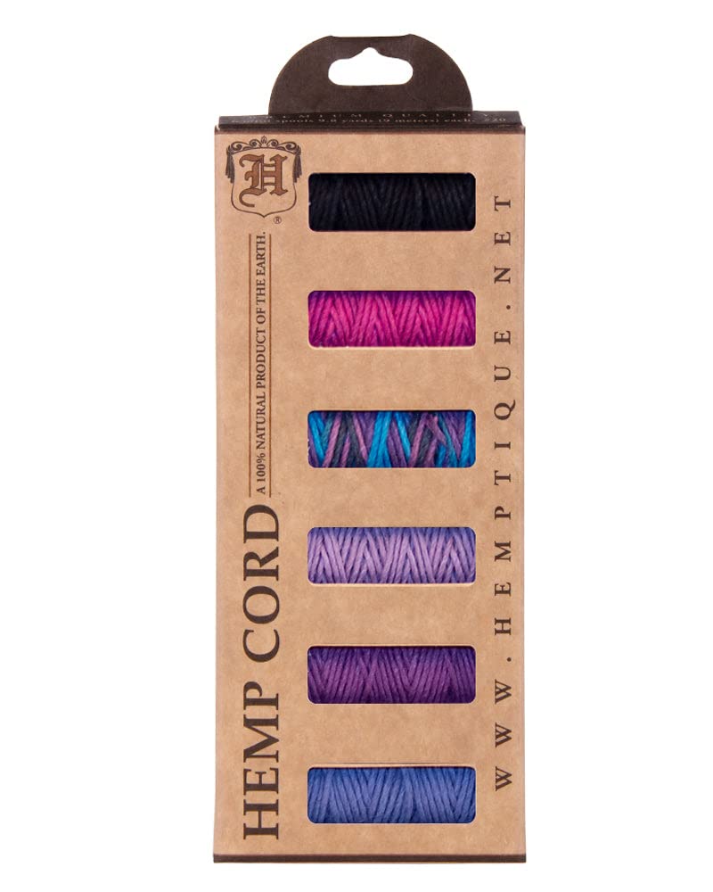 Hemptique #20 Hemp Cord 6-Pack Mini Spools (Eden)