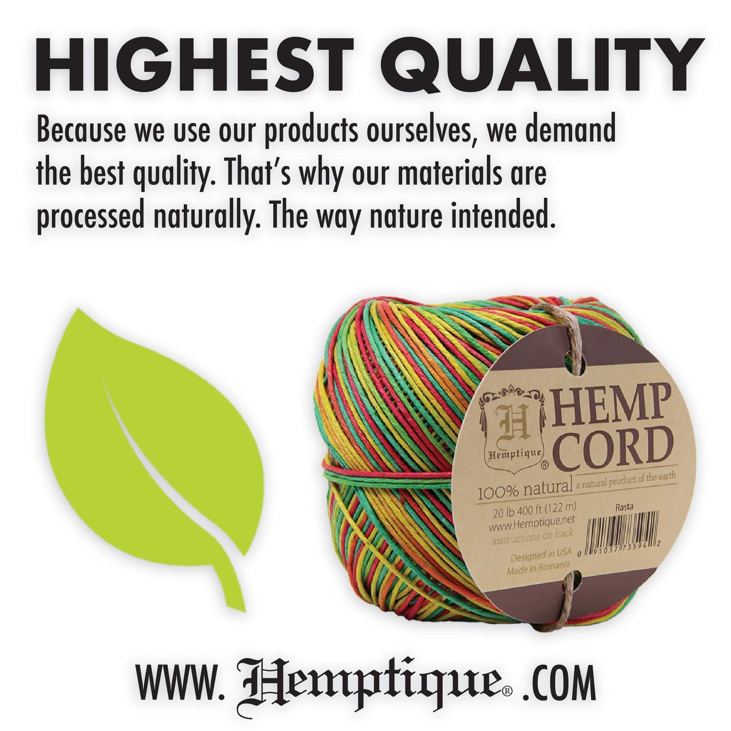 Hemptique 100% Natural Hemp Cord Spool Value Pack – 205ft ~ 62.5m X 5 - Hemp String - Biodegradable .5mm Cord Thread for Jewelry Making, Macramé, Scrapbooking, Greeting Cards & More – Sunset Pack